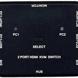 2 Port USB KVM Switch, HDMI Switch, KVM Switch,2 in 1 Out HD Switch USB Keyboard Mouse Sharing Device for Computer, PC, Laptop, Desktop, Monitor, Printer, Keyboard, Mouse Control-23