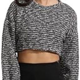 Women's Charcoal Grey Cinched Cropped Sweatshirt | Hooded Neck | Long Sleeve | Pull On Closure | Sweatshirt Crafted with Comfort Fit for Everyday Wear-image-42