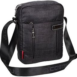 Paris Travel Sling Bag - Dark Grey Water Resistance Polyester Bag with Multiple Pockets and Padded Section for Ipad/Tablet for Unisex-32