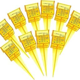 LOOM TREE® 10Pcs Rain Gauge 1.5Inch with Stake Sprinkler Gauge for Garden Yard Watering | Yard, Garden & Outdoor Living | Garden Decor | Rain Gauges-14
