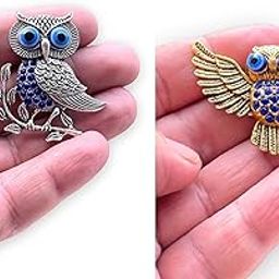 BLUE BEADS Gold and Silver Owl Turkish Evil Eye Fridge Refrigerator Sticker Magnet - Sign of Good Luck & Protection Unique Souvenir Items Home and Office Decorative Things & Car Accessories-image-5