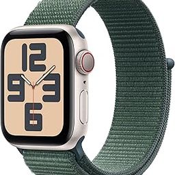 Apple Watch SE (2nd Gen, 2023) [GPS + Cellular 40mm] Smartwatch with Starlight Aluminum Case with Lake Green Sport Loop. Fitness & Sleep Tracker, Crash Detection, Heart Rate Monitor, Retina Display-24