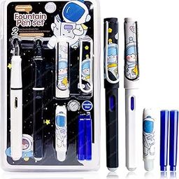 FunBlast Fountain Pen For Students, Erasable Blue Pen Set For School Gift For Kids, Birthday Return Gift, Pen For Office, School Stationery Items - Stationery Kit & Set-image-13