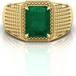 5.25 Ratti Panna (Emerald) Original Stone Adjustable Ring For Men And Women With Lab Certified A7-image-92
