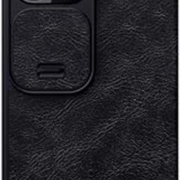 Nillkin Qin Pro Series Flip PU Leather Case for Apple iPhone 13 Pro (6.1�Inch) Slide Camera Protection, Durable Shockproof Cover with Card Slot Case for iPhone 13 Pro (Black)-31