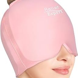 Relief Expert Headache Relief Hat for Migraine Ice Hat, Migraine Ice Head Wrap with Cold Therapy Migraine Relief Cap for Puffy Eyes, Tension, Sinus & Stress Relief (Pink)-picture-10
