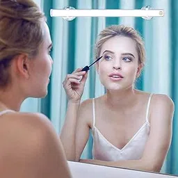 PRISO Beauty Makeup USB 3-Level Adjustable Brightness Cosmetic Dimmable LED Bathroom, Wall Portable Light Dressing Table Light, Mackup Mirror Light. [White]-image-56