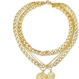Stylish Multilayer Chain Pendant Necklace for Women and Girls (12443np), gold-image-49