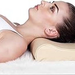 FinchGold Cervical Pillow, Contoured PU Foam, Neck and Shoulder Support, Universal Size-image-93