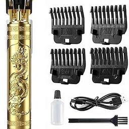 AR Enterprise Trimmer Men Professional Cordless Hair Clipper Dragon Style,Rechargeable Trimmer For Beard,Hairs,Moustache & Face,Electric T Blade Zero Gapped Shaving Machine Men's Grooming Kit (plastic),Gold-image-123