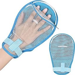 CoolShef Restrain Hand Gloves with Anti Scratch Board and Straps, Safety Glove Prevent Finger Harm Self Injury, Washable Breathable Protective Mitts for Patients, Adjustable Secure Fit-image-17