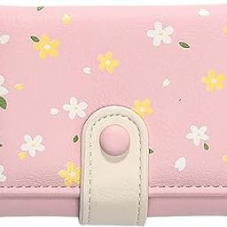 Cute Wallet for Girls,Women's with Flower Design Drawstring Buckle Closure, Fashionable Small Coin/Cash Purse (Pink)-picture-21