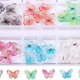 NPAH Nail Decoration Kit, Nail Art 3D Nail Charms, Jewelry Chain, 3D Bow milers, Butterfly Nail Bow Set All in One Nail Decoration Kit for Salon Home DIY (bow butter fly, 1)-image-30
