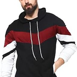 Men's Loop Knit Round Neck Hoodies (Color Multicolor)-image-80