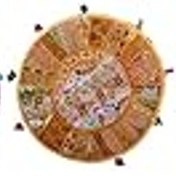 Rastogi Handicrafts Meditation Pillow - Indian Pouf Organic Cotton - Old Sari Patch Work Ombre Yoga Decor Cushion Cover Round Set of (5)-image-0