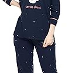 Women's Cotton Dot Printed Night Suit Set Of Top & Pajama Set 5281-image-65