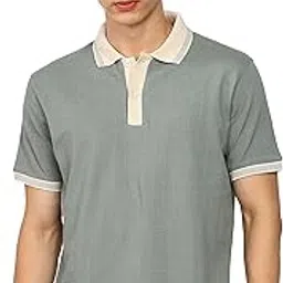 alan jones clothing Men’s Textured Cotton Rich Polo T-Shirt | Classic Short Sleeve Polo for Casual Wear-picture-9