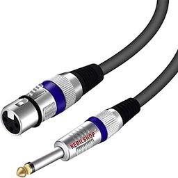 Mic Cable 6.35mm Jack Male To XLR 3PIN Female Cord Wire For Microphone/Guitar Cable 3 Meter.Black,1pc pack (3 Meter/9.8 feet)-17
