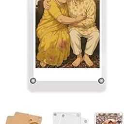 poppotato Premium Magnetic Acrylic Photo Frames with Free Storage Box | Fridge Magnet | Polaroid Photos, Instant Camera Prints | 3.5x2.5 inch | Pack of 1 Set-10