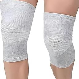 Premium Bamboo Compression Knee Support | Knee Caps for Women & Men | Knee Brace for Gym Workouts, Pain Relief & Joint Stability (L)-image-8