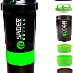 Stanglobe Abs Plastic Spider Protein Shaker Bottle For Gym/Cycling Water Bottle/Protein Shaker - 500 milliliter (Color May Change As Per Availablity)-image-1