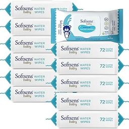 Softsens Baby 99.9% Pure Water Wipes | Pure Aloe Vera Extract with Lid Wipes For Babies (Pack of 12)-image-21