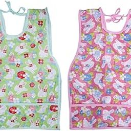 KAVIN Waterproof Baby Aprons | Adjustable Bibs for Baby Feeding With Attached Food Catcher Pocket For New Born And Toddlers-29