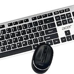 Acer Fusion Wireless Keyboard and Mouse Combo, Durable Stylish Design, 2.4GHz Nano Receiver, 10m Range, Indian Rupee Key, Adjustable DPI (800/1200/1600), Compatible with Windows & Mac (Black & Silver)-4