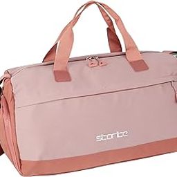 Nylon 44.5 cm Travel Duffle Bag for Women with Luggage Trolley Sleeve Lightweight, Waterproof Luggage Bag with Shoe Compartment (Pink, 44.5 x 18 x 25 cm)-picture-45