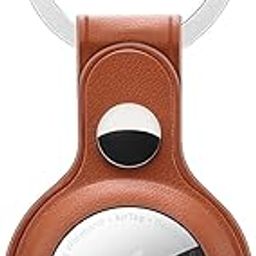 M.G.R.J® PU Leather Protective Key Ring Case Cover Compatible for Apple AirTag (Brown)-image-12