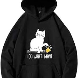 Women's Eversoft Fleece Hoodies, Moisture Wicking & Breathable, Printed Pullover Printed Hooded Sweatshirt (Color- Black)-image-82