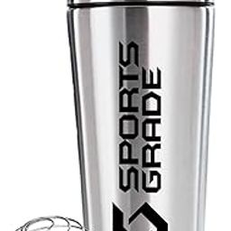 Sports Stainless Steel Gym Shaker Bottle Shaker Bottles for Protein Shake 100% Leakproof Guarantee Protein Shaker Sipper Bottle Pre Workout Steel Shaker With Measurement 700 ml Silver-12