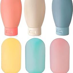 Homeaura Travel Toiletry Bottles Set - 6 Pcs Leak Proof Refillable Containers for Shampoo, Conditioner, Lotion & Gel-4