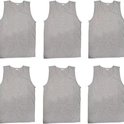 Gym Vest for Men & Boys Sports Running Cotton Sleeveless Vest/Baniyan Modern Fit Solid Inner wear in Grey Color (Pack of 6)-image-97