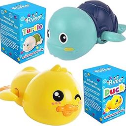 Set of 2 Bath Toys, Cute Swimming Bath Toys for Toddlers 1-3, Floating Wind Up Toys for 1 2 3 4 5 Year Old Boy Girl, New Born Baby Bathtub Water Toys, Preschool Toddler Pool Toys (Pack of 2)-27