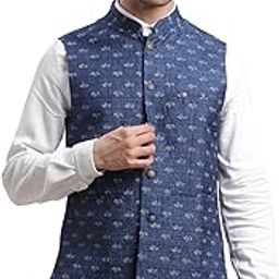 turtle Men Poly Viscose Yellow Nehru Jacket-picture-14