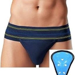 3RB Men Cricket Supporter Brief Striped Waistband with Protective Cup and AD GUARD Junior/Boy (Set of 1)-image-0