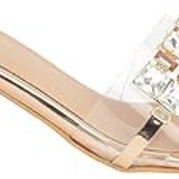 Women's Transparent Block Heel Slip-On with Studded Strap | Trendy Party & Casual Footwea-image-85