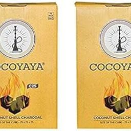 COCOYAYA Hookah Coconut Charcoal 1Kg (72 Pcs) Pack of 2-image-31
