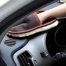 KHEDU FAB® Car Wash Gloves, Lint Free Scrubber High Density Car Wash Wool Glove Microfiber Wool Soft Automotive Car Washing Cleaning Glove Bear Claw Scratch Free Wash Polishing Waxing Mitt(Pack of 1)-image-17
