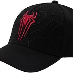 Baseball Cap: Spider-Man Unisex Black Embroidered Free Size Coton Baseball Caps-image-24