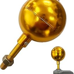 FRF FLAG Golden Zinc Alloy Flag Pole Topper Ball, Flagpole Top Replacement, 1/2"-13UNC Threading, Fit Most FlagPole, Truck and Solar Light-image-48