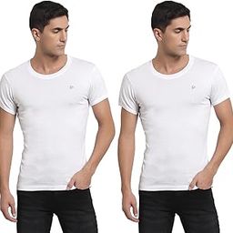Men's Cotton Round Neck Half Sleeve Vest - Pack of 2 (Undershirt)-picture-34