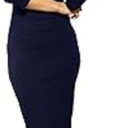 Black Rib Deep V-Neck Ankle Midi Dress-image-57