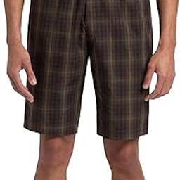 9005 Men's Super Combed Mercerized Cotton Woven Fabric Regular Fit Checkered Bermuda with Side Pockets_Black_M-53
