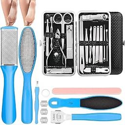 Guriya Professional Foot Care Kit 28 in 1 Manicure Pedicure Tools Kit with Nail Cutter,Nail Clippers, Scissors, Tweezers Knife, Ear Pick Eyebrow Utility Tools with Leather Case-image-68