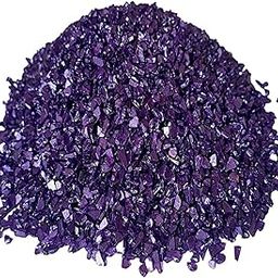 iParn 250 gram Crushed Glass 3-6mm Crushed Glass Crystals Resin Art Crafts Vase Filler Home Decorations - Violet-17