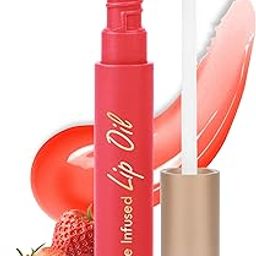 Insight Cosmetics Peptide Infused Lip Oil| With Ginger Seed Oil for Long-Lasting Nourishment and Hydration| Soft and Natural Pink Lips | Hydrated & Plump you Lips, 4.5gm(Strawberry Champagne)-image-83