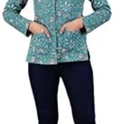 Women's Cotton Printed Quilted Jacket, Ethnic Style-image-74