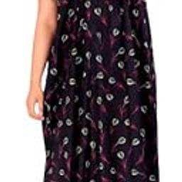 Women's Pure Cotton Nightwear Casual Nighty (Nighty-1132 L) Grey-49